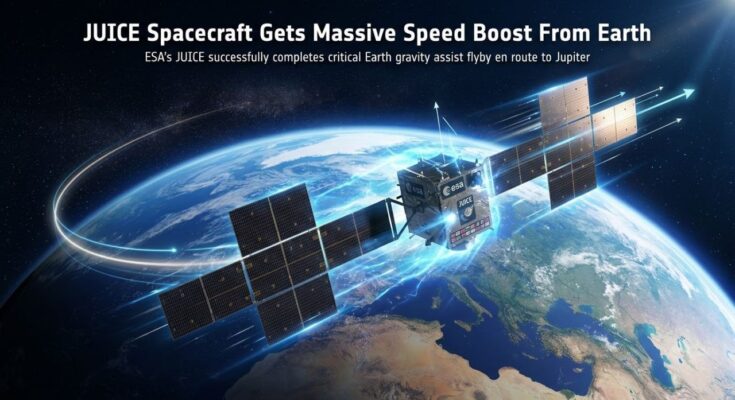 JUICE Spacecraft Gets Massive Speed Boost From Earth
