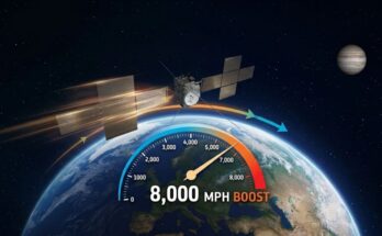JUICE Spacecraft Gets 8,000 MPH Boost From Earth Flyby