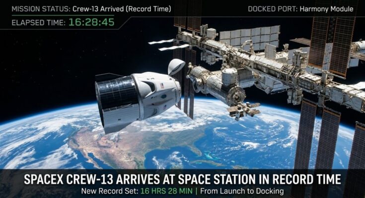 SpaceX Crew-13 Arrives at Space Station in Record Time SpaceX Crew-13 Arrives at Space Station in Record Time