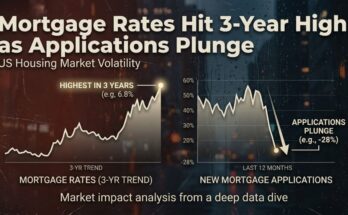 Mortgage Rates Hit 3-Year High as Applications Plunge