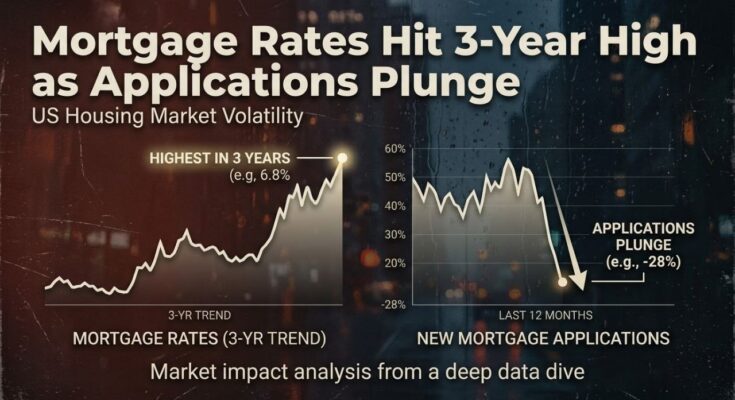 Mortgage Rates Hit 3-Year High as Applications Plunge